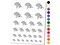 Alligator Snapping Turtle Temporary Tattoo Water Resistant Fake Body Art Set Collection